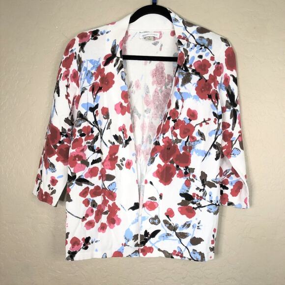 Christopher & Banks Floral button up cardigan S - Picture 1 of 6